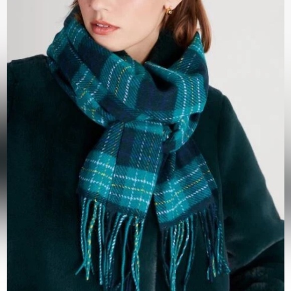 kate spade Accessories - Kate Spade Greenhouse Plaid Scarf NWOT
